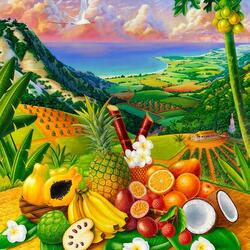 Пазл: Тропические фрукты