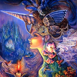 Пазл: Леди-единорог