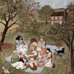 Пазл: Пикник в осеннем саду