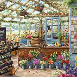 Пазл: Цветочный магазин