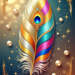 Пазл: Разноцветное перо