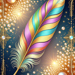Пазл: Арт с цветным пером