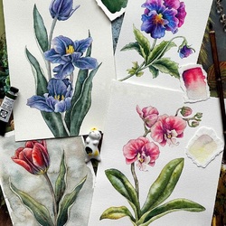 Пазл: Акварели