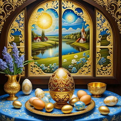 Пазл: Пасхальные яйца