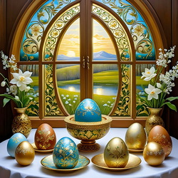 Пазл: Пасхальные яйца