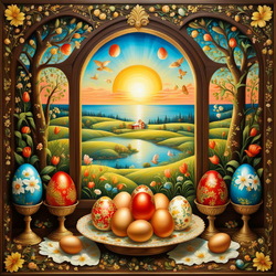 Пазл: Пасхальные яйца