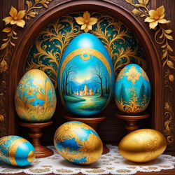 Пазл: Пасхальные яйца