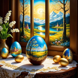 Пазл: Пасхальные яйца