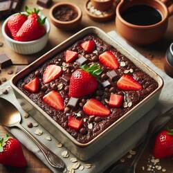 Пазл: Десерт с клубникой