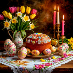 Пазл: Пасхальный натюрморт