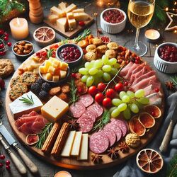 Пазл: Тарелка с закусками