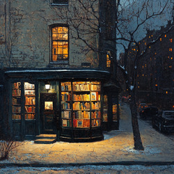 Пазл: Книжный магазин в сумерках
