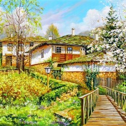 Пазл: Весна в деревне