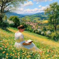 Пазл: Девушка с книгой