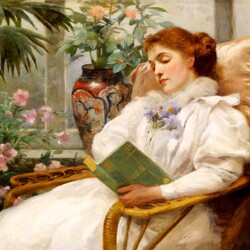 Пазл: Девушка с книгой