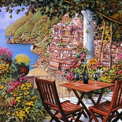 Пазл: Два бокала в Позитано. Амальфи