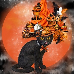 Пазл: Черная кошка