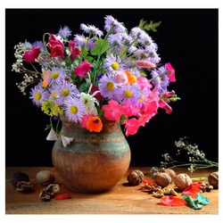 Пазл: Цветы и орехи