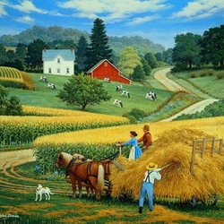 Пазл: Свежее сено