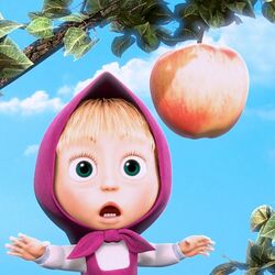 Пазл: Маша и яблоко