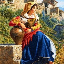 Пазл: Итальянская крестьянка с кувшином