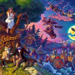 Пазл: У лукоморья дуб зелёный...