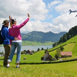 Пазл: Улетающий вдаль самолёт