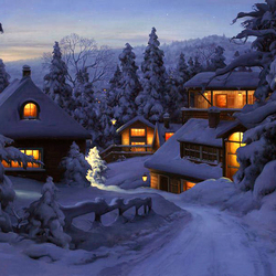Пазл: Рождество в горах
