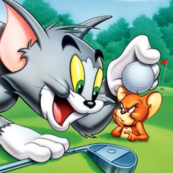 Пазл: Том и Джерри играют в гольф