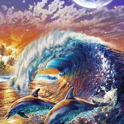 Пазл: Дельфины