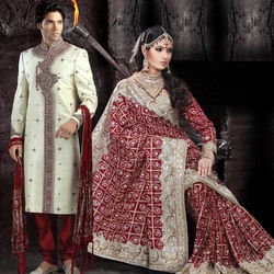 Пазл: Индийский свадебный костюм