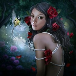 Пазл: Розы и жемчуг