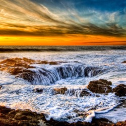 Пазл: Закат над морем