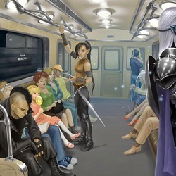 Пазл: Утром в метро