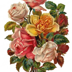 Пазл: Винтажные цветы 