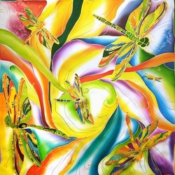 Пазл: Радужные стрекозы