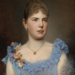 Пазл: Портрет женщины в голубом платье