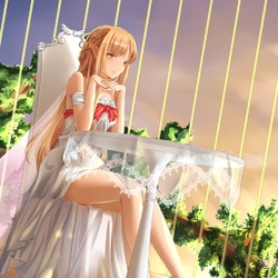 Пазл: Асуна в белом платье