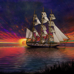 Пазл: В закат