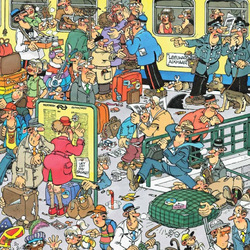 Пазл: Столпотворение на перроне