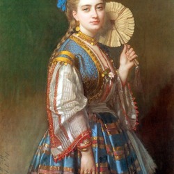 Пазл: Портрет леди, одетой в османском стиле