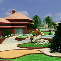 Пазл: Китайский сад у дома