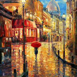 Пазл: Дождь в Венеции