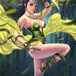 Пазл: Девушка с кинжалами