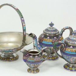 Пазл: Серебряный набор с эмалью