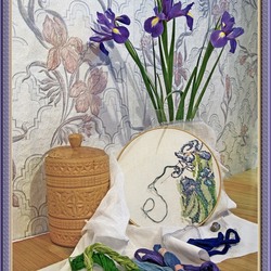 Пазл: Рукоделие. Ирисы