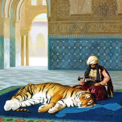 Пазл: Тигр и стражник