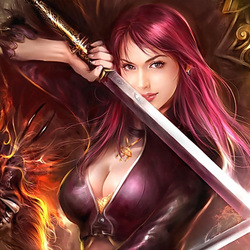 Пазл: Девушка и дракон