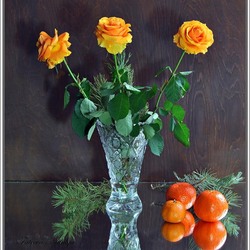 Пазл: Оранжевые розы