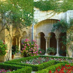 Пазл: Цветы во дворе